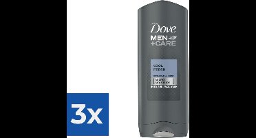 Dove Men + Care Cool Fresh - 400 ml - Douche Gel - Voordeelverpakking 3 stuks