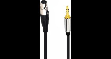 Mini XLR (v) - 3,5mm Jack (m) audiokabel - 0,50 meter