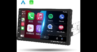 Boscer 1Din Autoradio - Apple Carplay & Android Auto - 9 inch HD verstelbaar scherm - USB, Aux, Bluetooth - Achteruitrijcamera & Microfoon