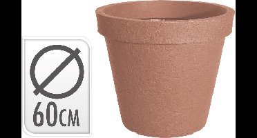 Bloempot rond stonelook terra cotta dia 60xh52cm, gewicht 2300 gram