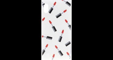 Shop4 - Geschikt voor Samsung Galaxy A50 Hoesje - Zachte Back Case Lipstick Transparant