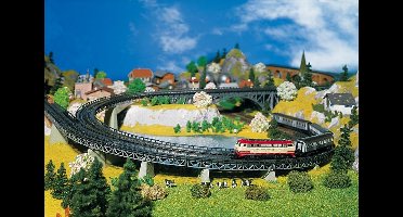 Faller - 4 Brugdelen, gebogen - modelbouwsets, hobbybouwspeelgoed voor kinderen, modelverf en accessoires