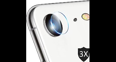 Camera Screenprotector geschikt voor iPhone SE 2022 / 2020 / 8 / 7 - 3x Glas Screen Protector