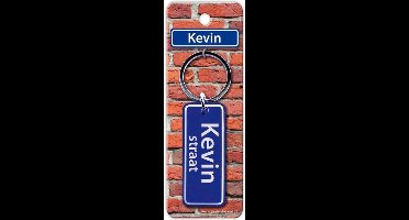 Paper Dreams Sleutelhanger Straatnaam Kevin 9 Cm Staal Blauw