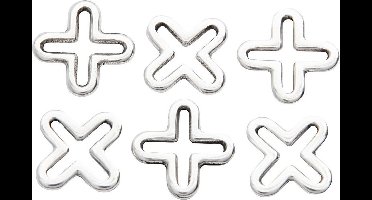 Creotime Sieradenhangers 14 X 14 Mm 6 Stuks Zilver