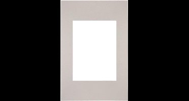 Passe-Partout Fotomaat 13x18 cm - Lijstmaat 20x30 cm - Grijs Graniet - Museumkarton - Fotolijst niet inbegrepen