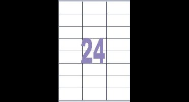 Kangaro etiket - inkjet/laser/kopieer - 70x36mm - 25 vel - 24 stickers per vel - K-7036-25