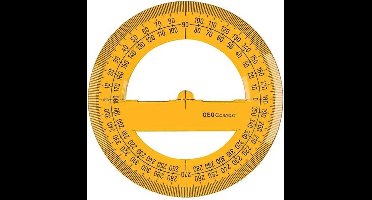 Aristo kompasroos - diameter 12cm - 0-360 graden - oranje - gradenboog - AR-22301