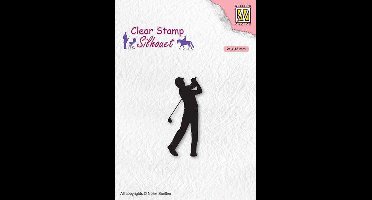 SIL069 Clear stamp Nellie Snellen - stempel golf spelen - Men things Golfer - golfspeler - golfen