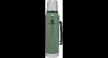 Stanley Classic Legendary Thermosfles 1L - Houdt 24 Uur Warm Of Koud - Lekvrij - Vaatwasserbestendig - BPA-Vrij - Voor Koffie, Thee en Meer - Roestvrijstalen Thermoskan 1 Liter - Hammertone Green