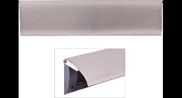 Tochtklep - RVS geborsteld - Kunststof - Gezu - 52.00.115 binnen RVS