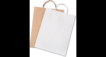 Papieren zakjes Folia 15 st. - 31x11x42cm wit