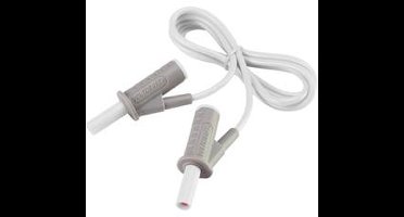 VOLTCRAFT MSB-501 Veiligheidsmeetsnoer Banaanstekker 4 mm Banaanstekker 4 mm 1.00 m Wit 1 stuk(s)