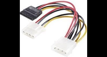 Renkforce Stroom Y-adapter [1x IDE-stroomstekker 4-polig - 1x SATA-stroombus, IDE-stroombus 4-polig] 15.00 cm Zwart, Rood, Geel