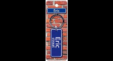 Paper Dreams Sleutelhanger Straatnaam Eric 9 Cm Staal Blauw