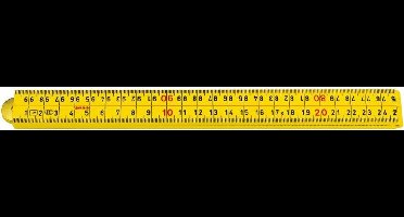 Sola timmermansduimstok kunststof 1m 4dlg. geel 3081017