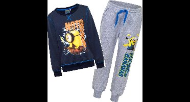Minions Joggingpak / trainingspak - blauw/grijs - maat 92/98 (3 jaar)