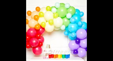 Ballonnenboog DIY Regenboog kleuren | set van 78 ballonnen