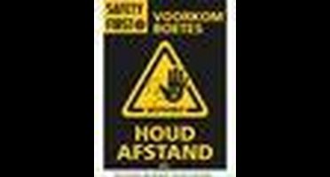 Deursticker a4 djois houd afstand gl 2st