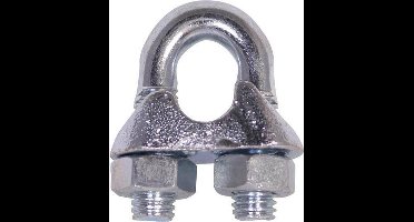 2x Staaldraadklem Kabelklem - 6mm - Gegalvaniseerd