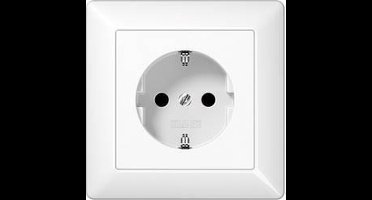 Jung AS1520WW Wandcontactdoos met randaarde Inzetstuk 1-voudig Alpine-wit 1 stuk(s)