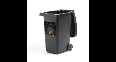 Container sticker Hollywood illustratie - Een illustratie van een stoel van de regisseur in Hollywood Klikosticker - 40x40 cm - kliko sticker - weerbestendige containersticker