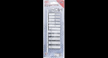 BGS - 12-kant lange doppenset 1/4  - Doppen 4mm - 5 - 5,5 - 6 - 7 - 8 - 9 - 10 - 11 - 12 - 13 mm - BGS5251