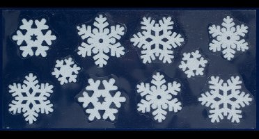 Peha Kerst raamstickers - sneeuwvlokken - wit - 23 x 49 cm - raamversiering