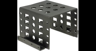 Premium 4x 2,5'' HDD/SSD naar 3,5'' slot montage frame / zwart