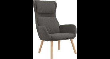 vidaXL - Relaxstoel - fluweel - donkergrijs