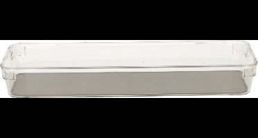 5Five Keuken lade organizer bakje - Set van 3x stuks - 1-vaks - Tidy Smart serie - kunststof - 9 x 32 x 4,5 cm