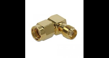 RP-SMA (m) - SMA (v) haakse adapter - 50 Ohm / 10 GHz