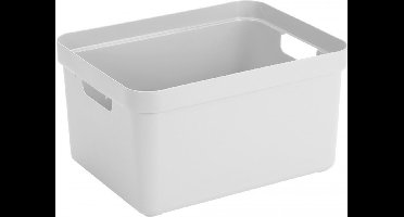 Sunware opbergbox Sigma - 8x stuks - kunststof - 32 liter - wit - opberg dozen/bakken - opbergers - 45 x 35 x 24 cm