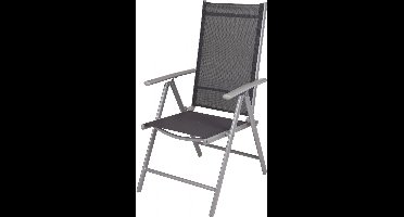 Progarden Vouwstoel 55 X 85 Cm Staal/polyester Zilver/donkergrijs