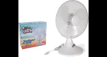 Witte Tafelventilator - 40 cm 45W - Tafel ventilator - FAN - 3-Snelheden |  kantoor/bureau ventilatoren