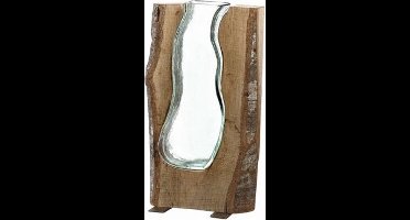 Leonardo Casolare Vaas met hout 36 cm