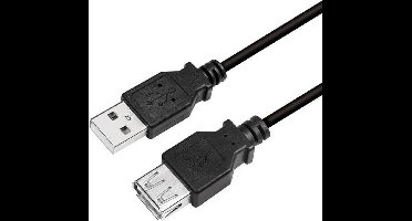 LogiLink CU0012B USB-kabel USB 2.0 5 m USB A Zwart