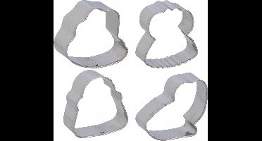 Alpina Koekvormen 7 Cm Rvs Grijs 4 Stuks