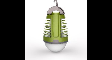 PLATINET PMKL6500 Muggenlamp en LED lantaarn - 6500K - IP44 - Groen-wit