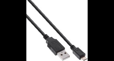 USB Micro B naar USB-A snellaadkabel - USB2.0 - tot 3A / zwart - 1 meter