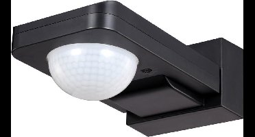 HOFTRONIC - PIR Bewegingsmelder voor buiten incl. Schemerschakelaar - 360° Detectiehoek - 20 meter bereik - Maximaal 1000 Watt aan lampen aansluitbaar - Opbouw - Zwart - IP65 Waterdicht voor binnen en buiten - Bewegingssensor