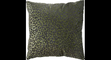 Dutch Decor SURI - sierkussen 45x45 cm - dierenprint - Chive - groen - Inclusief binnenkussen - Luxe kussens voor woonkamer & bank