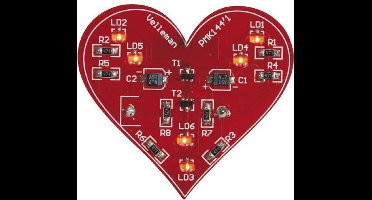 Whadda Soldeerkit, DIY, knipperend SMD hart, mini liefdesgadget, Valentijn