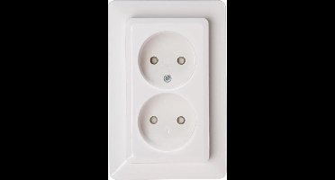 Kopp Milano – Dubbele wandcontactdoos inbouw ongeaard (wit)