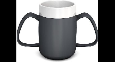 Conische Warmhoudbeker met Dubbel Handvat - Antraciet