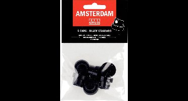 Spraypaint - Caps - Zwart - Amsterdam - 6 stuks