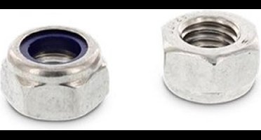 Borgmoer laag M6 DIN 985 RVS A4-80 SW10 (500 stuks)