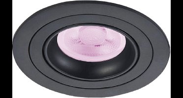 Inbouwspot Jamy met Philips HUE White and Color - inbouwspot - Zwart - rond - Voor binnen / woonkamer / keuken / slaapkamer - IP20 - GU10 - Buitendiameter: 91MM - boorgat: 80-82MM - min. Inbouwdiepte: 70MM