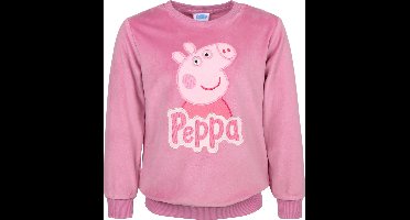 Peppa Pig - Roze velours sweatshirt voor meisjes / 116