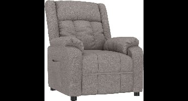 vidaXL - Fauteuil - verstelbaar - stof - taupe
